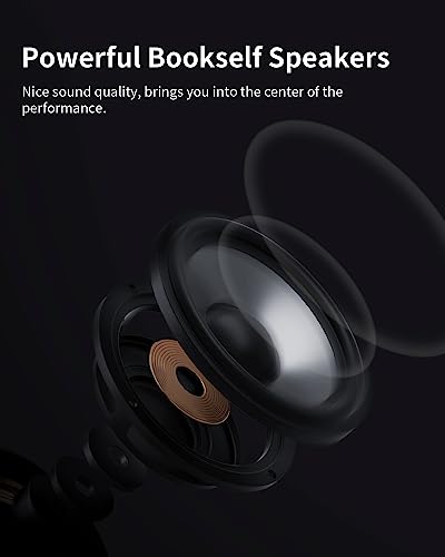 Bluetooth Vinyl Record Player with Bookshelf Speakers