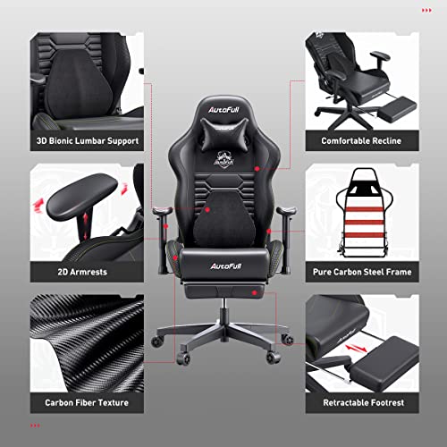 AutoFull Gaming Chair with 3D Lumbar Support