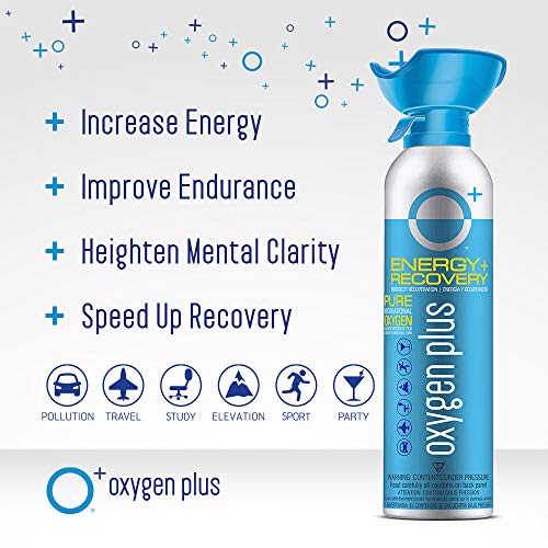 Oxygen Plus – O+ Biggi 3 Pack | Portable Oxygen Can | 99.5% Pure O2 | Natural Wellness Supplement to Boost Energy & Recovery | 50+ Uses Per 11 Liter Canister