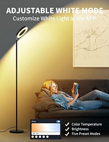 Smart Wi-Fi LED Floor Lamp with Double-Side Lighting