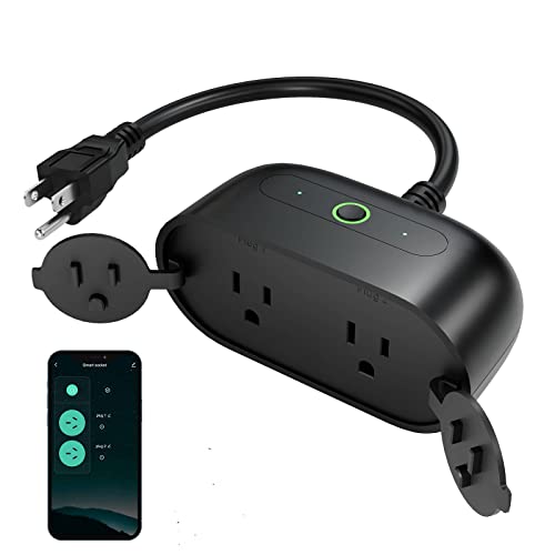 Smart Outdoor Plug with Alexa & Google Assistant Compatibility