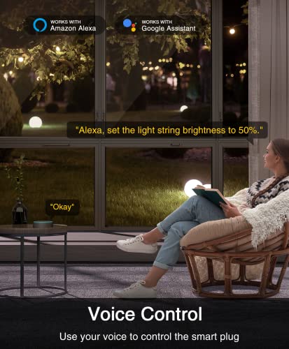 Smart Outdoor Plug with Alexa & Google Assistant Compatibility