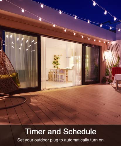 Smart Outdoor Plug with Alexa & Google Assistant Compatibility