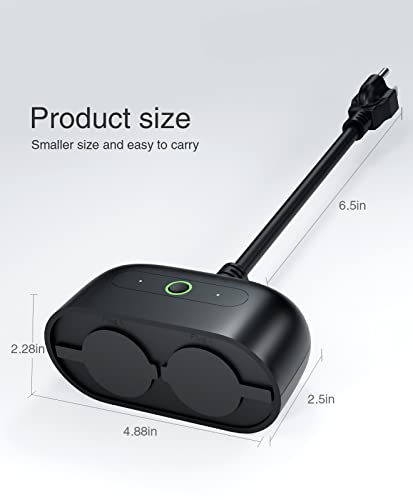 Smart Outdoor Plug with Alexa & Google Assistant Compatibility