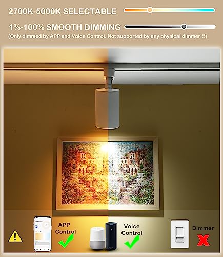 Smart WiFi LED Track Lights - 3 Pack