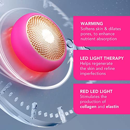 FOREO UFO Face Mask Treatment, Full LED Spectrum & Red Light Therapy for Face, Warming, Face Moisturizer, Dark Spot & Acne Scar Treatment for Face, Anti Aging, Nourishing, Fuchsia