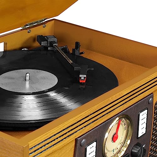 Victrola 8-in-1 Bluetooth Record Player - Turntable, Oak