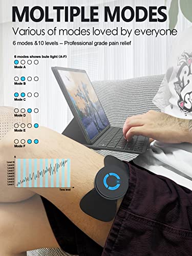 keecham Tens Units Muscle Stimulator EMS Massager Machine, Multifunctional Physiotherapy Instrument Rechargeable Device,for Body Relaxation,Legs Back Neck Pain Relief Therapy(FSA or HSA Eligible)