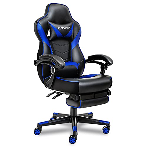 Blue Ergonomic Gaming Office Chair for Adults