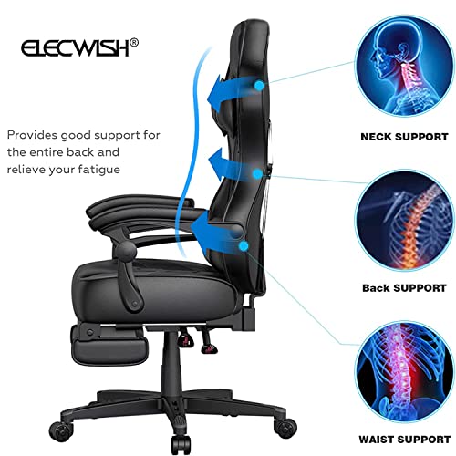 Blue Ergonomic Gaming Office Chair for Adults