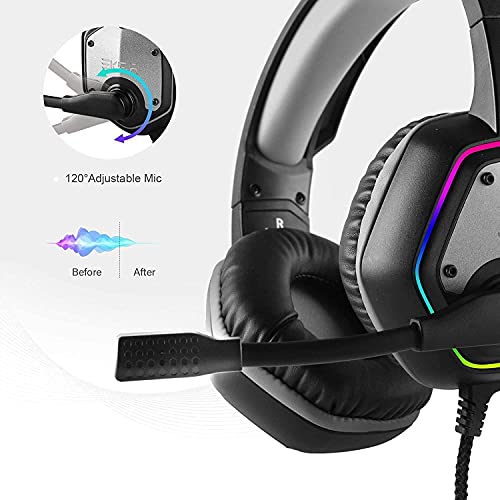 EKSA E1000 USB Gaming Headset with Mic & RGB
