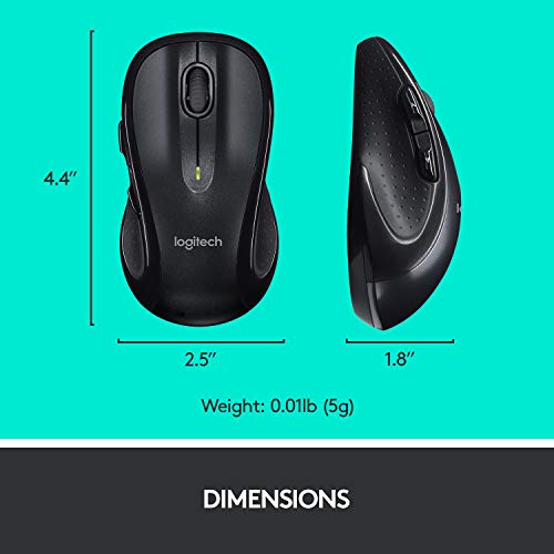 Logitech M510 Wireless Mouse-Black (Renewed)