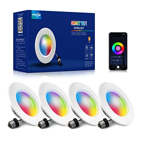 Smart Recessed Lighting with Voice Control (4 Pack)