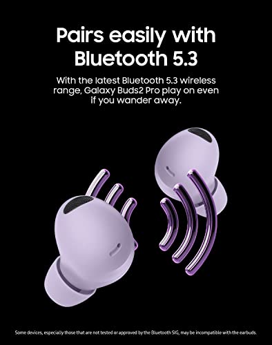 SAMSUNG Galaxy Buds 2 Pro True Wireless Bluetooth Earbuds w/ Noise Cancelling, Hi-Fi Sound, 360 Audio, Comfort Ear Fit, HD Voice, Conversation Mode, IPX7 Water Resistant, US Version, Graphite