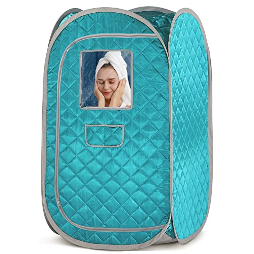 amocane Portable Sauna Tent, Full Body Personal Steam Sauna for Home Spa, Lightweight Folding Saunas Tent for Recovery Wellness Relaxation (Without Steamer 27.5" x 27.5" x 47.24")