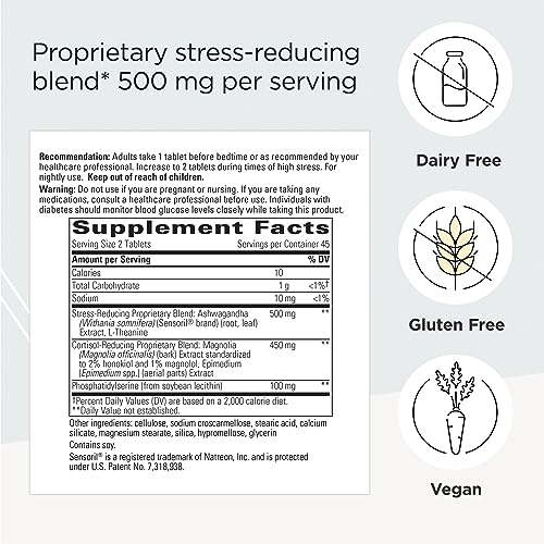 Integrative Therapeutics Cortisol Manager - with Ashwagandha, L-Theanine - Reduces Stress to Support Restful Sleep* - Melatonin-Free Supplement - 30 Count