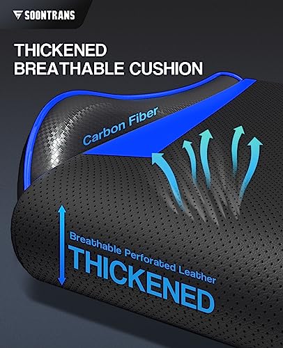 Ergonomic Blue Gaming Chair with Footrest