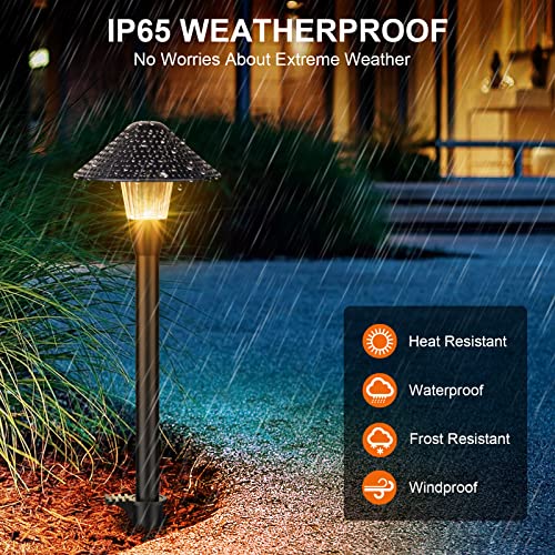 XMCOSY+ Low Voltage Landscape Lights, 200LM Smart LED Pathway Lights with APP Control, Adjustable Warm White&RGB, Compatible with Alexa, 12V 6W Outdoor Landscapes Lighting for Garden Path Lawn(6Pack)