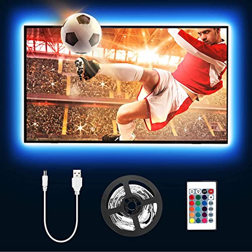 LE LED Strip Lights for TV,6.56Ft RGB Color Changing TV Backlights with Remote, Christmas Gifts for Men & Women, USB Powered Bias Lighting for 32-65 Inch TV, PC, Mirror, Home, Wall Decorations