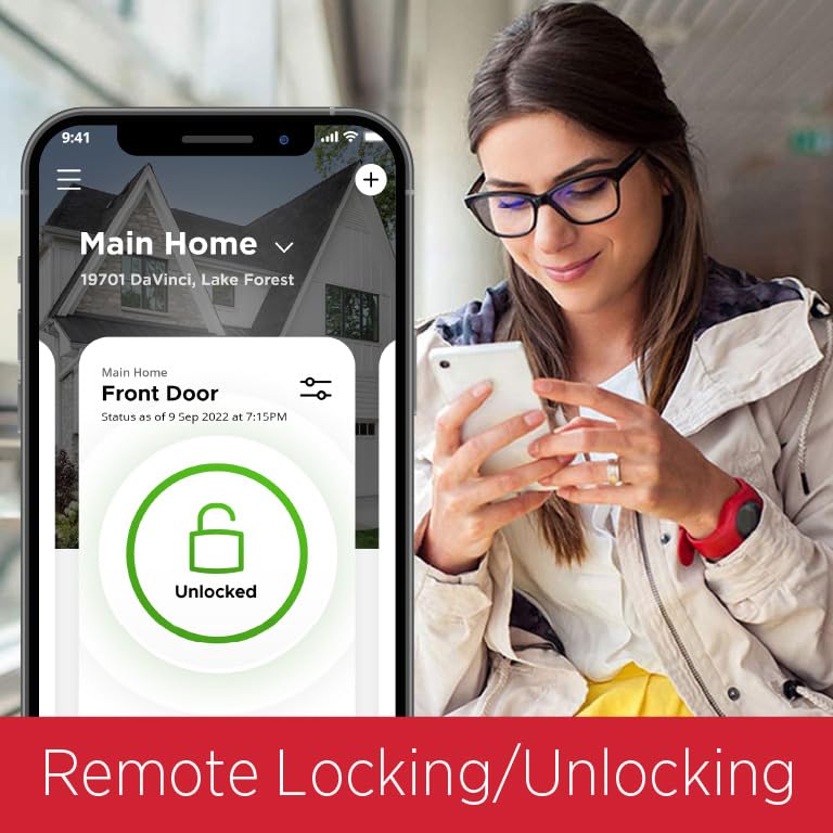 Matte Black Smart Lock with Touchscreen & SmartKey