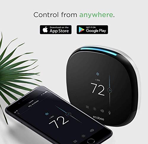 ecobee ecobee4 Smart Wi-Fi Thermostat, One Size, Black