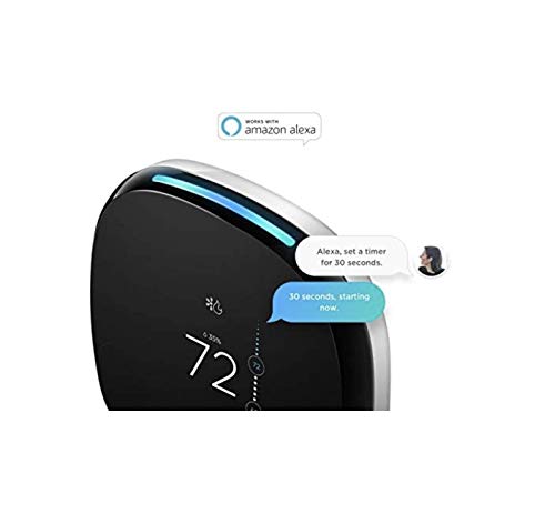 ecobee ecobee4 Smart Wi-Fi Thermostat, One Size, Black