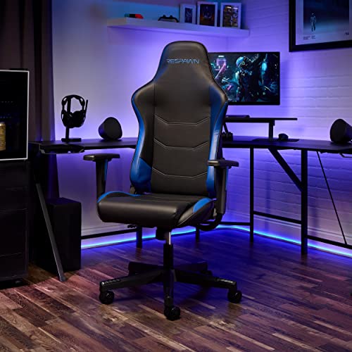 RESPAWN 110 Fabric Gaming Chair Ergonomic Racing Style High Back PC Computer Desk Office Chair - 360 Swivel, Integrated Headrest, 135 Degree Recline Adjustable Tilt Tension Angle Lock - 2023 Grey
