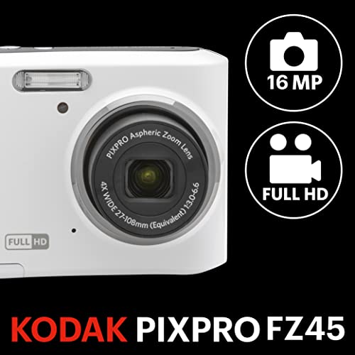 KODAK PIXPRO FZ45-WH 16MP Digital Camera in White