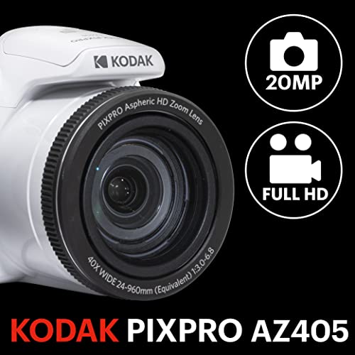 KODAK PIXPRO AZ405-WH 20MP Camera with 40X Zoom