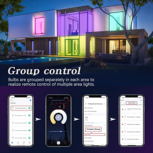 Smart Recessed Lighting with Voice Control (4 Pack)