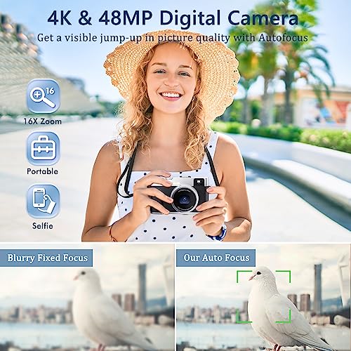 Compact 4K Digital Camera with Autofocus