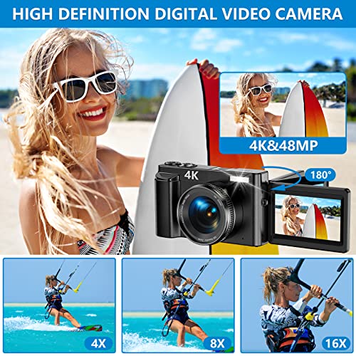 High-Resolution Vlogging Camera with Autofocus 48MP