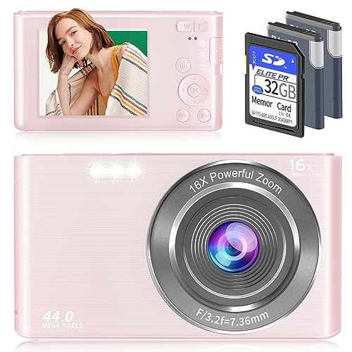 Saneen FHD 2.7K Compact Digital Camera - Pink