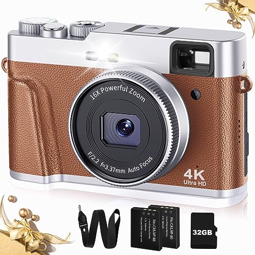 Compact 4K Digital Camera, Vlogging & Photography