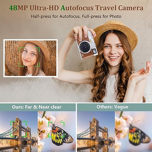 Compact 4K Digital Camera, Vlogging & Photography