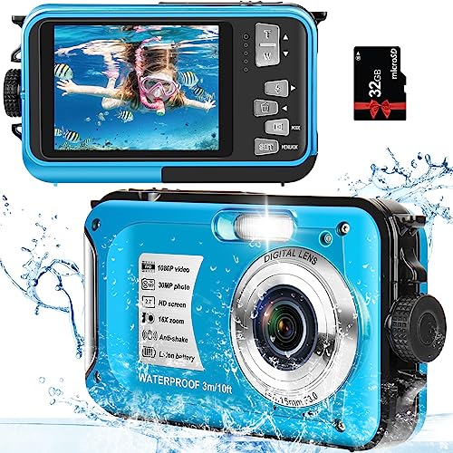 Compact Waterproof Digital Camera for Kids - Blue