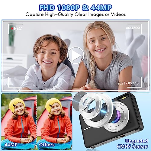 Compact 44MP Digital Camera for Kids and Teens