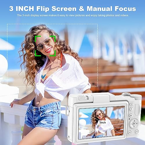 Compact 4K Digital Camera, Autofocus, 48MP, YouTube