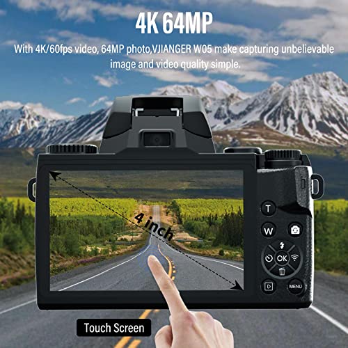 4K Vlogging Camera with WiFi, Dual Camera & Touch Screen