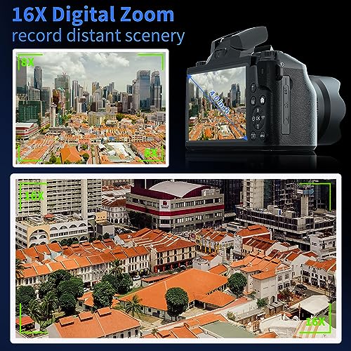 4K Vlogging Camera with WiFi, Dual Camera & Touch Screen
