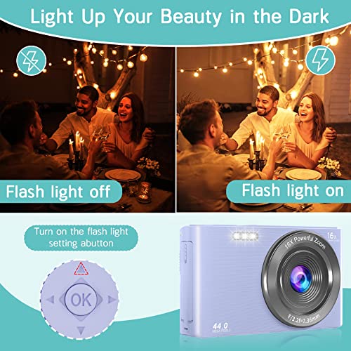 Compact 44MP Digital Camera for Kids and Teens
