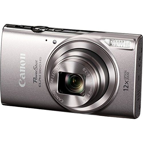 Canon ELPH 360 Digital Camera with Wi-Fi (Silver)