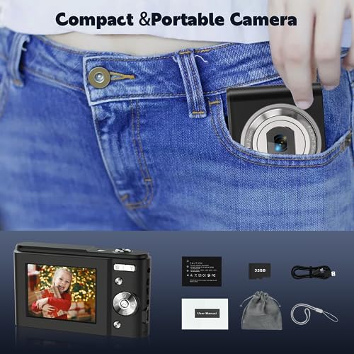 Compact 48MP Autofocus Digital Camera for Teens