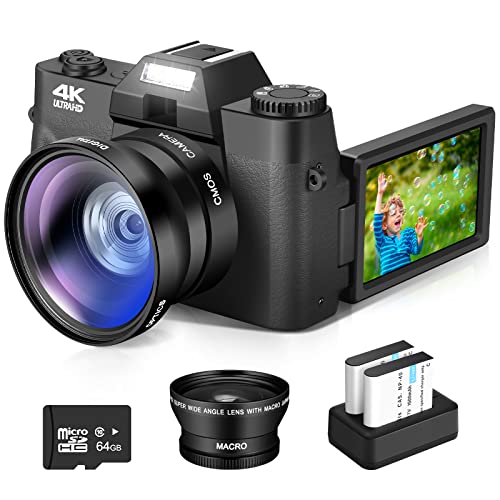 WiFi 4K Vlogging Camera - 48MP, 16X Zoom