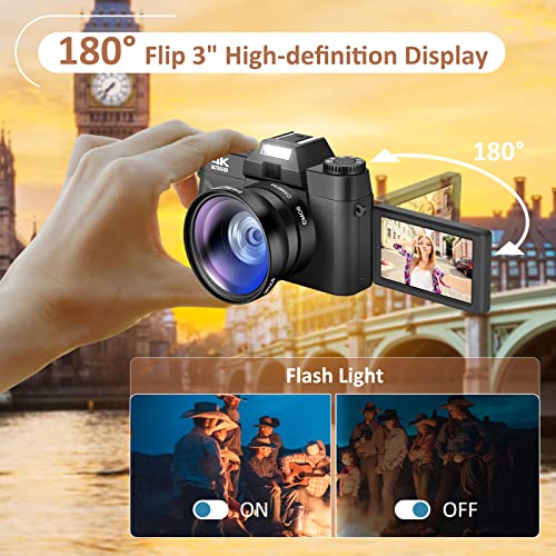 WiFi 4K Vlogging Camera - 48MP, 16X Zoom