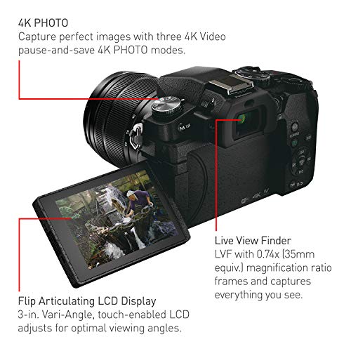 Panasonic LUMIX G85 4K Mirrorless Camera, 12-60mm Lens