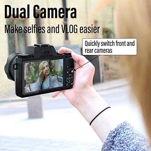 VJIANGER 4K Vlogging Camera with Dual Camera