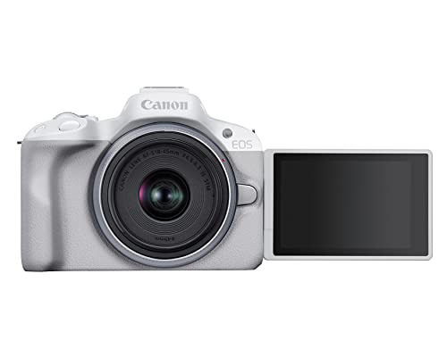 Compact Canon EOS R50 Mirrorless Camera (White)
