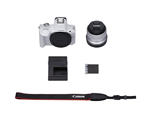 Compact Canon EOS R50 Mirrorless Camera (White)