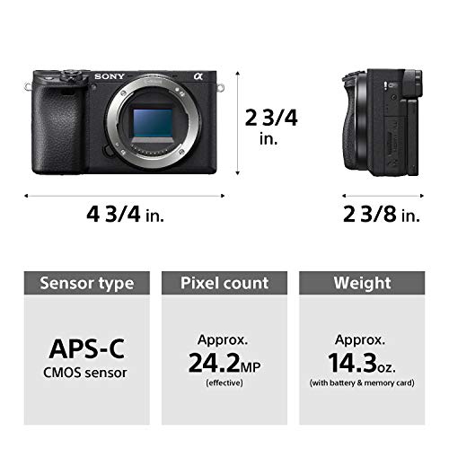 Sony Alpha a6400 Mirrorless Camera - Compact APS-C with Eye Auto Focus